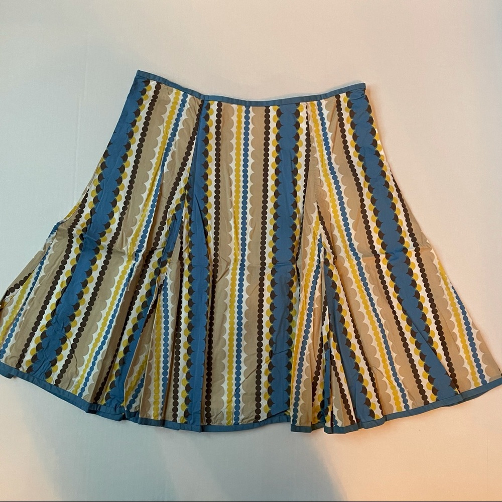 Boden A line skirt blue yellow sz 10 small flaw